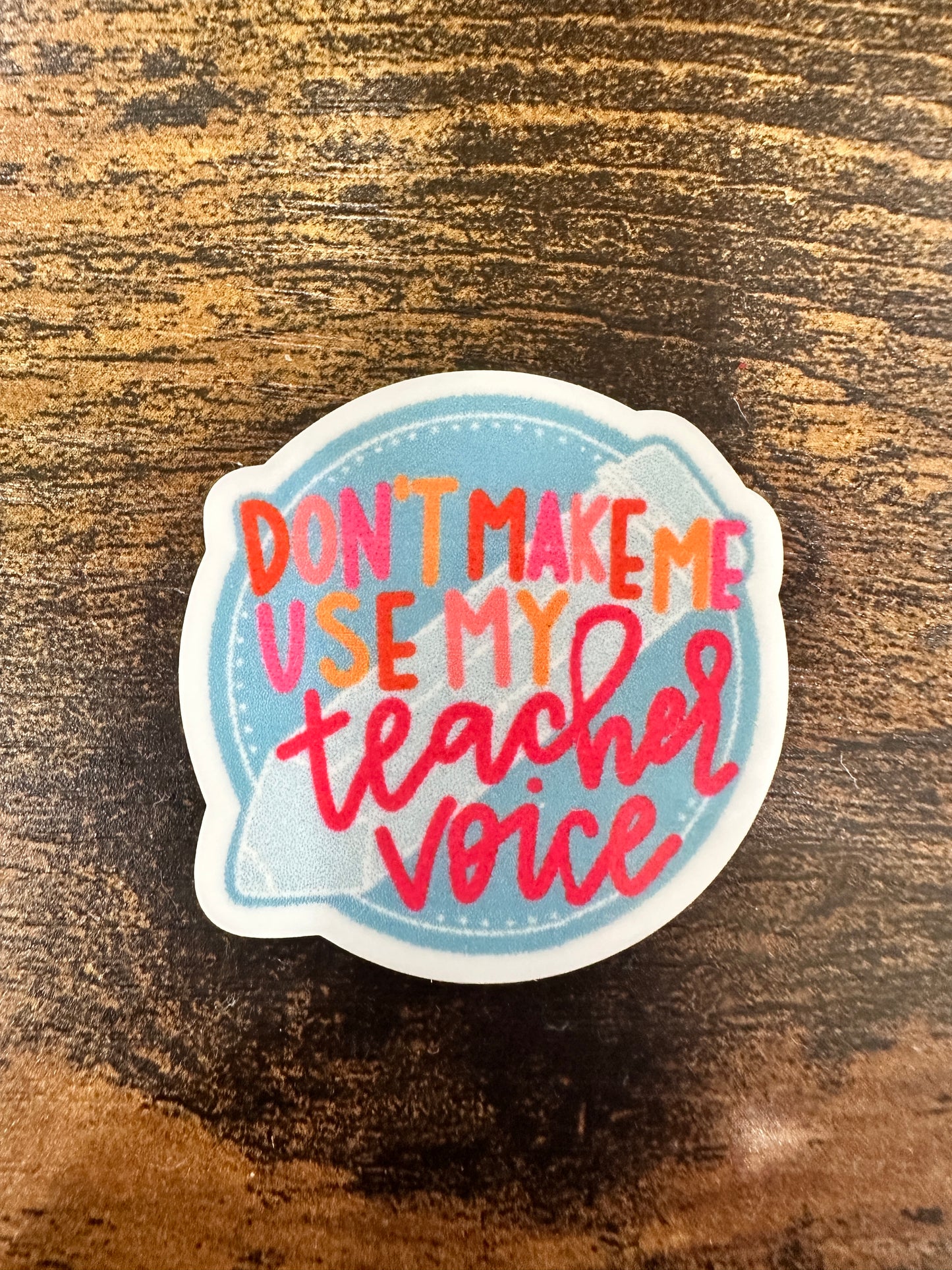 Teacher Voice  - Resin Planar Flatback Acrylic Embellishment