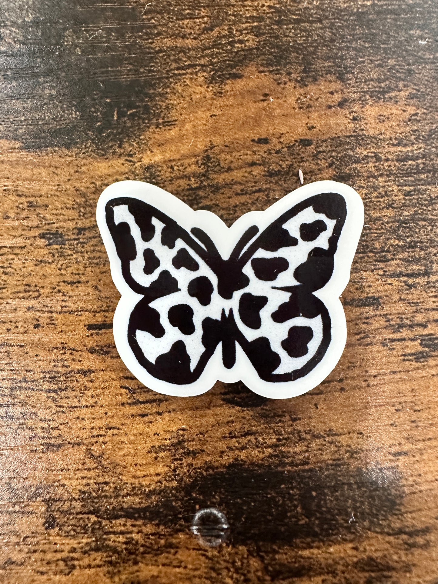 Cow Butterfly - Resin Planar Flatback Acrylic Embellishment