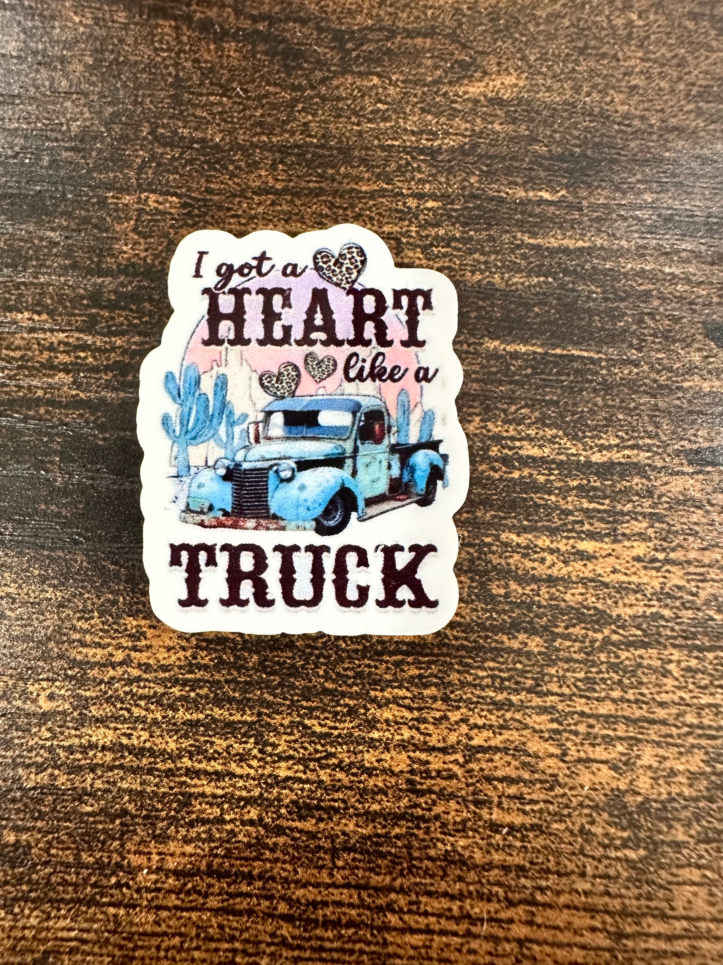 Heart Like a Track - Resin Planar Flatback Acrylic Embellishment