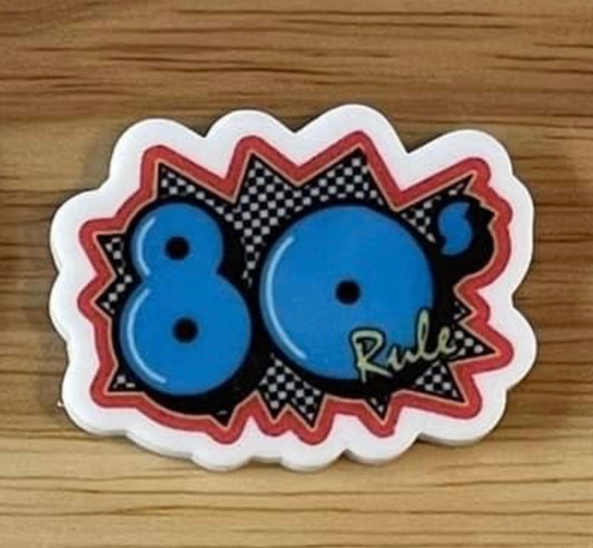 80's - Resin Planar Flatback Acrylic Embellishment