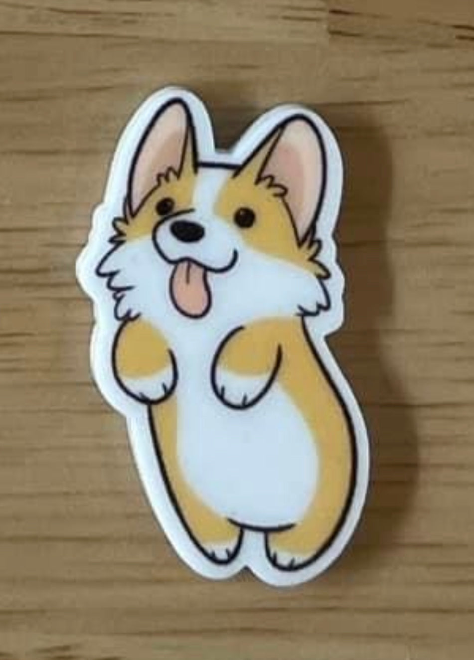 Jumping Corgi - Resin Planar Flatback Acrylic Embellishment