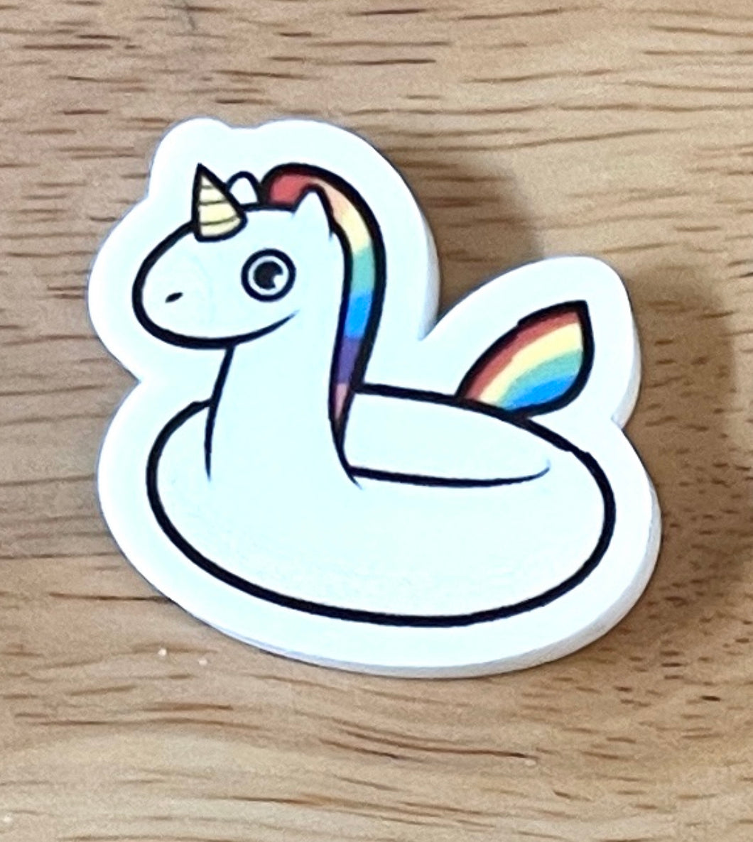 Unicorn Pool Float - Resin Planar Flatback Acrylic Embellishment