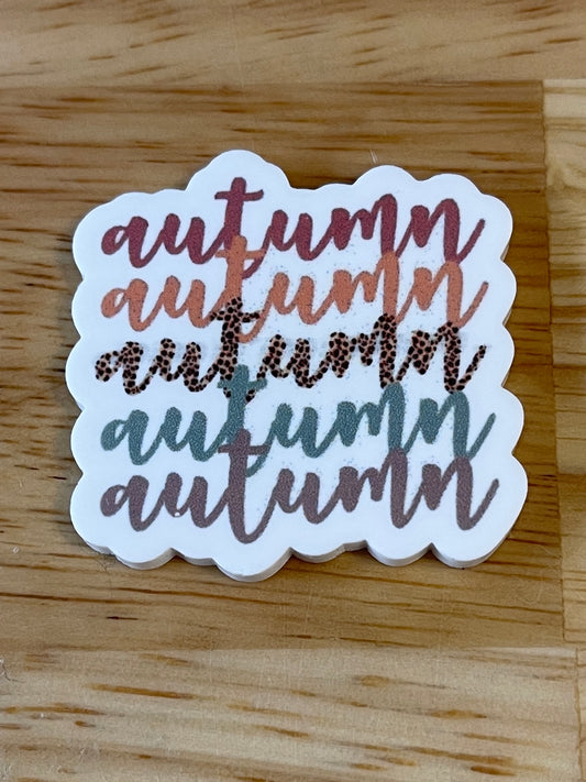 Autumn x5 - Resin Planar Flatback Acrylic Embellishment