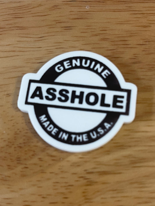 Genuine Asshole - Resin Planar Flatback Acrylic Embellishment