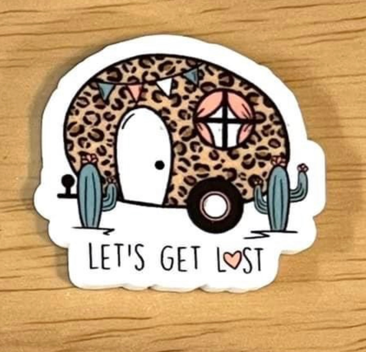 Let's Get Lost - I Resin Planar Flatback Acrylic Embellishment