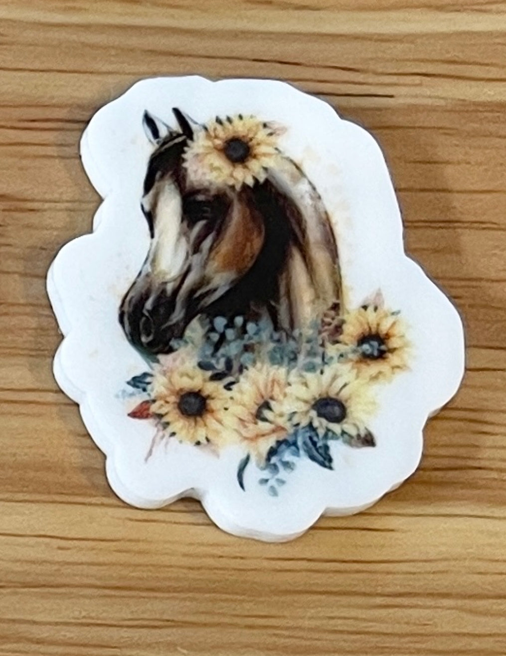 Sunflower Horse - Resin Planar Flatback Acrylic Embellishment