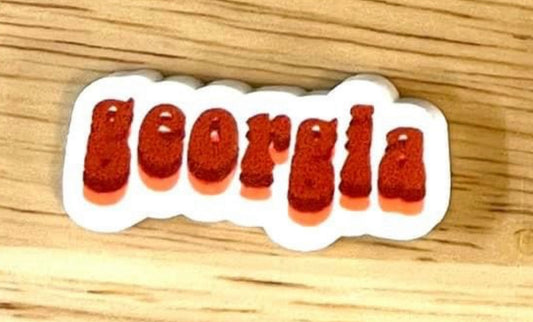 Georgia x3 - I Resin Planar Flatback Acrylic Embellishment