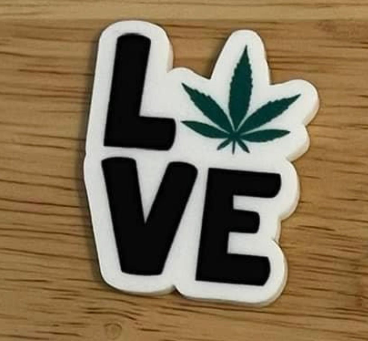 Love Pot LOVE - Resin Planar Flatback Acrylic Embellishment