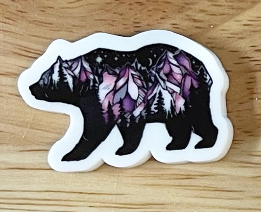 Mountain Bear - Resin Planar Flatback Acrylic Embellishment