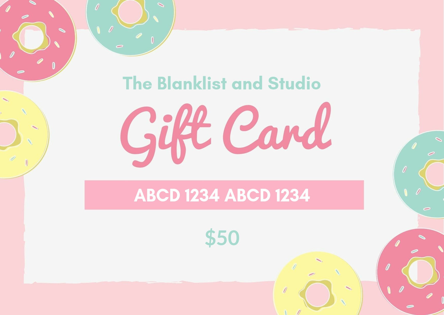 The Blanklist and Studio Gift Card