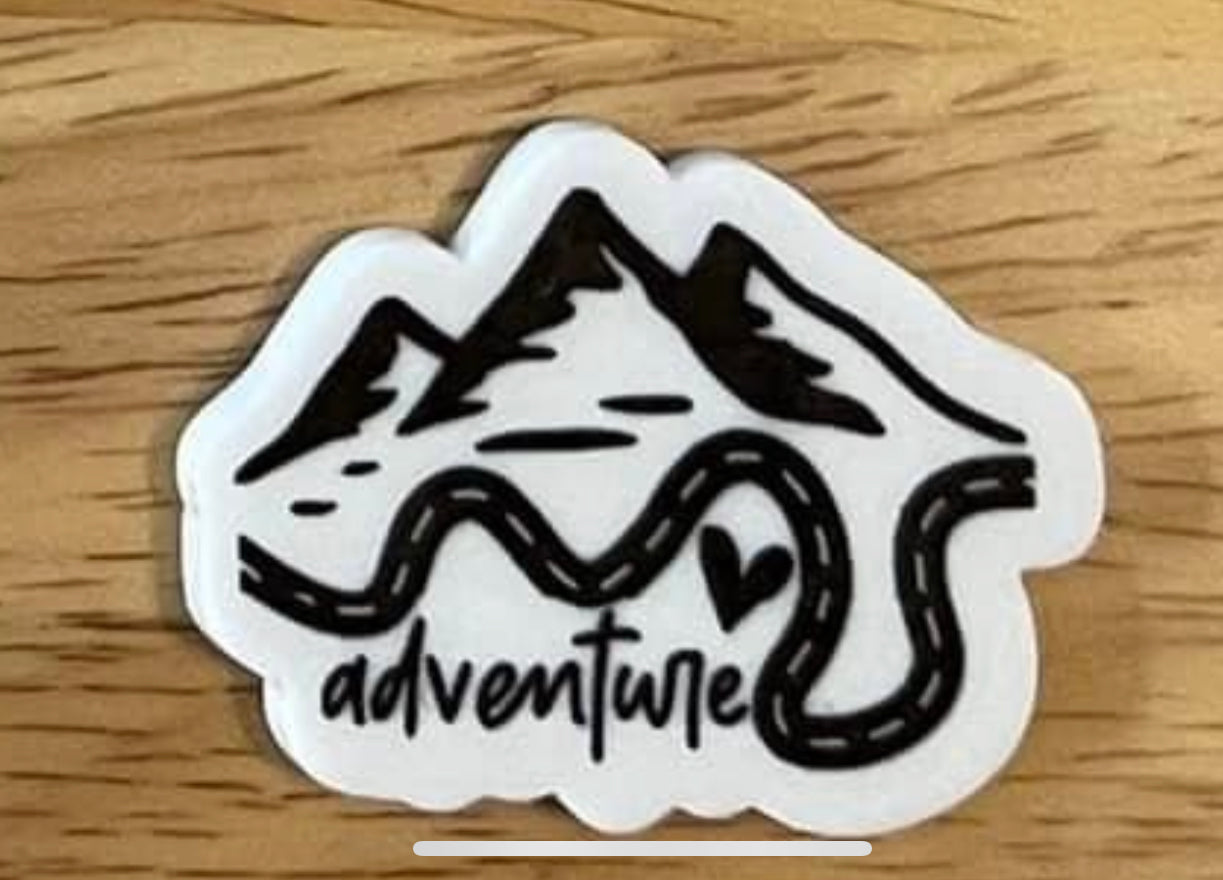 Mountain and Road Adventure - Resin Planar Flatback Acrylic Embellishment