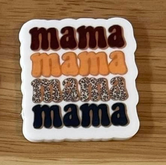 Mama x4 - Resin Planar Flatback Acrylic Embellishment