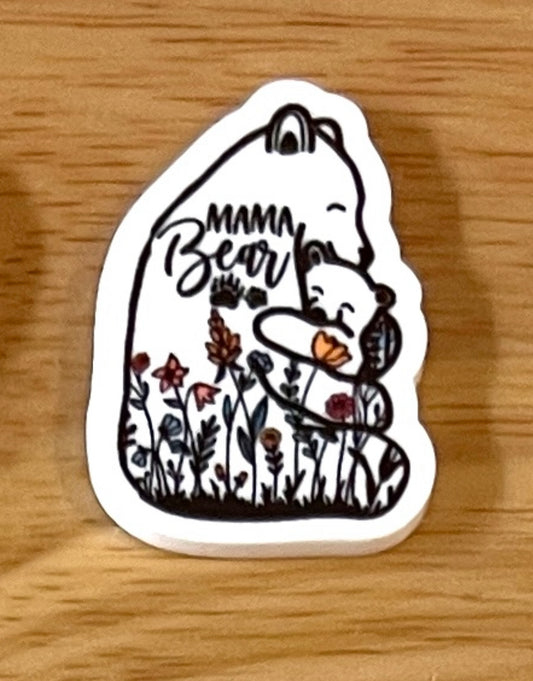 Mama Bear - Resin Planar Flatback Acrylic Embellishment