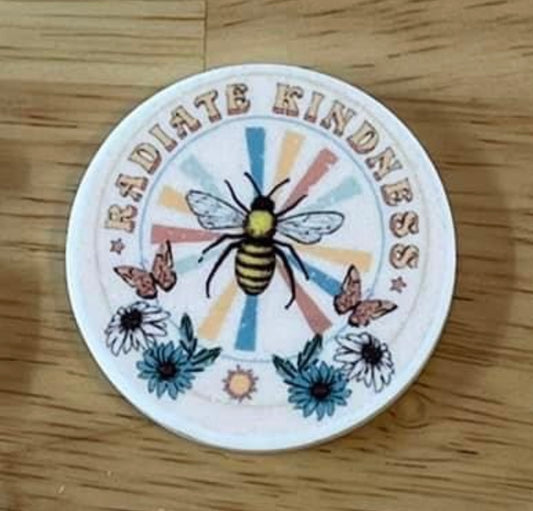 Radiate Kindness Bee  - Resin Planar Flatback Acrylic Embellishment