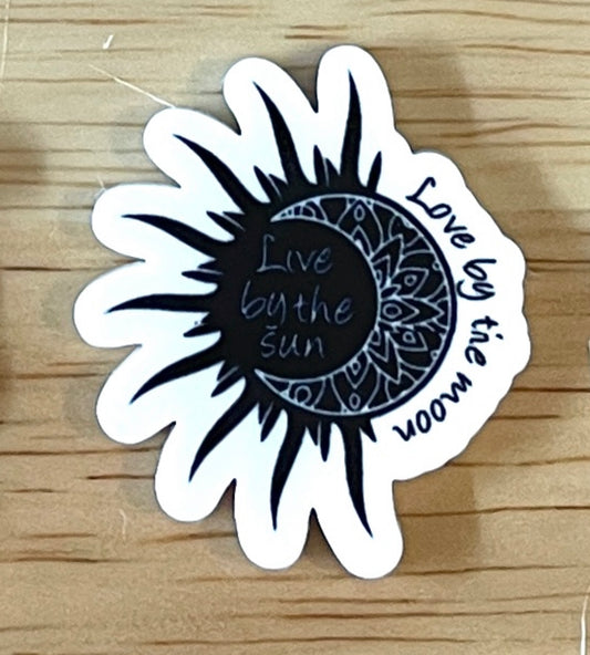 Live By The Sun, Love By The Moon - Resin Planar Flatback Acrylic Embellishment