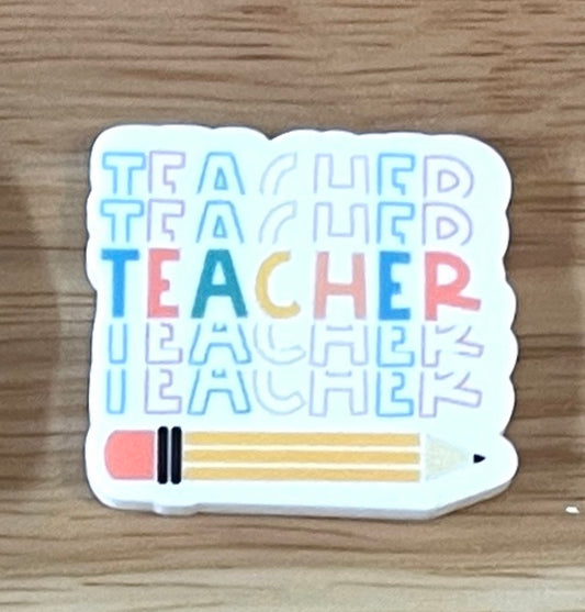 Teacher x5 - Resin Planar Flatback Acrylic Embellishment