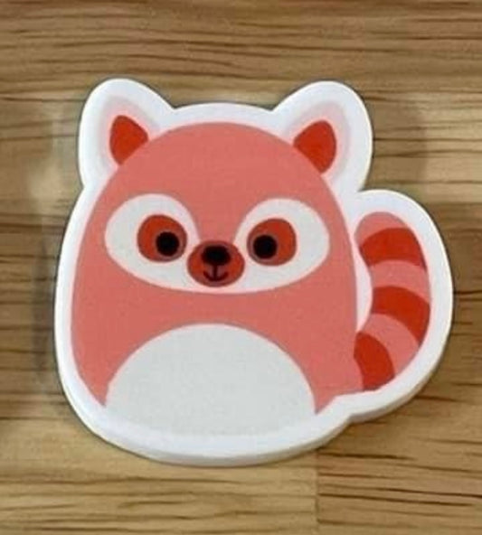 Stuffed Pink Raccoon - Planar Resin Flatback Acrylic Embellishment