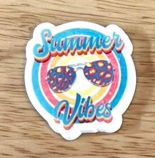 Summer Vibes - I Resin Planar Flatback Acrylic Embellishment