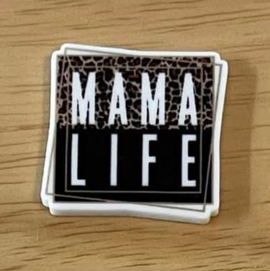 Square Mama Life - Resin Planar Flatback Acrylic Embellishment