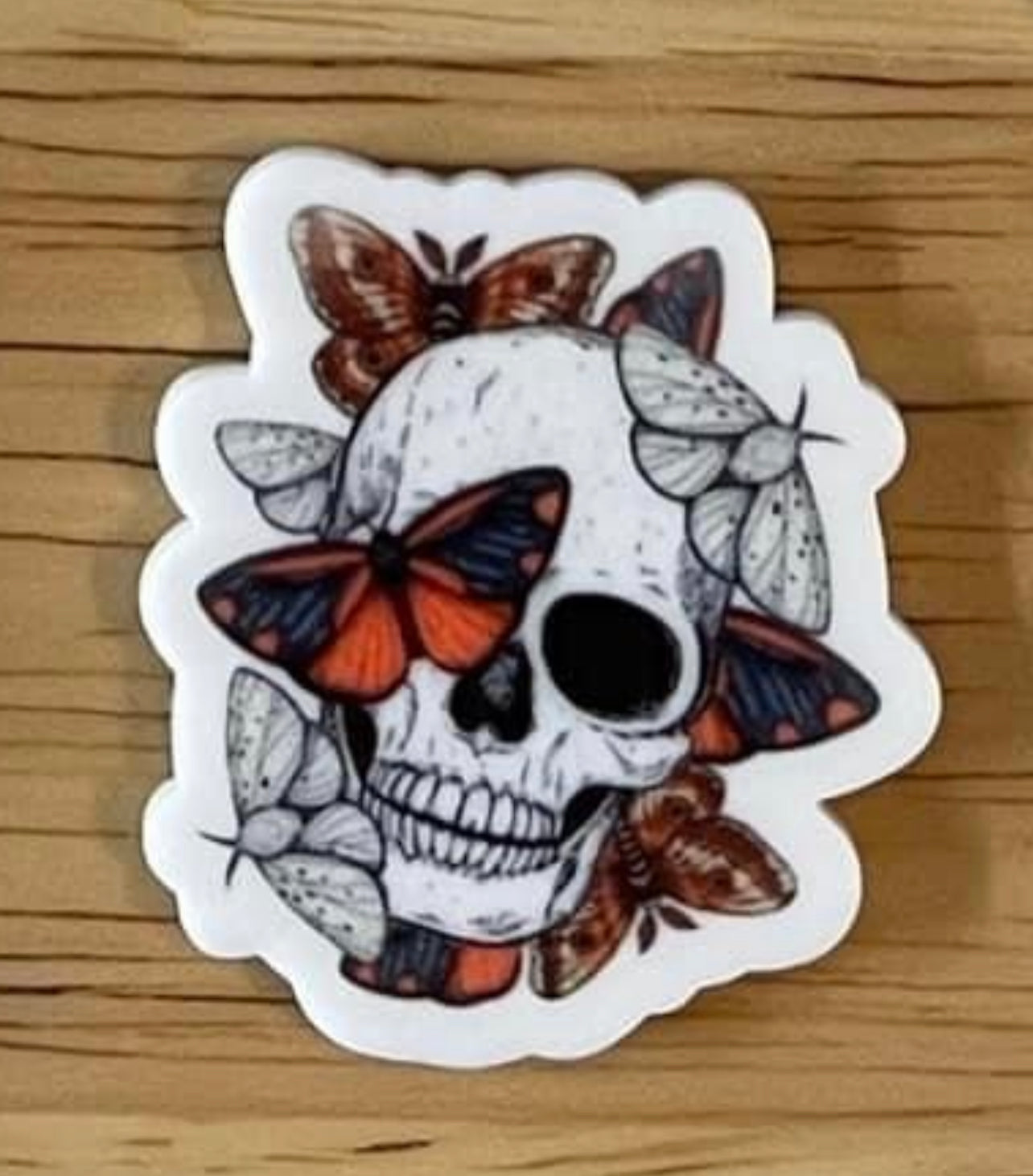 Butterfly Skull - Planar Resin Flatback Acrylic Embellishment