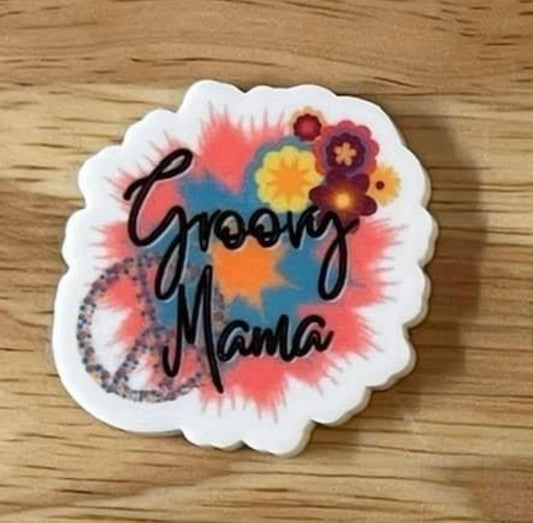 Groovy Mama - Resin Planar Flatback Acrylic Embellishment