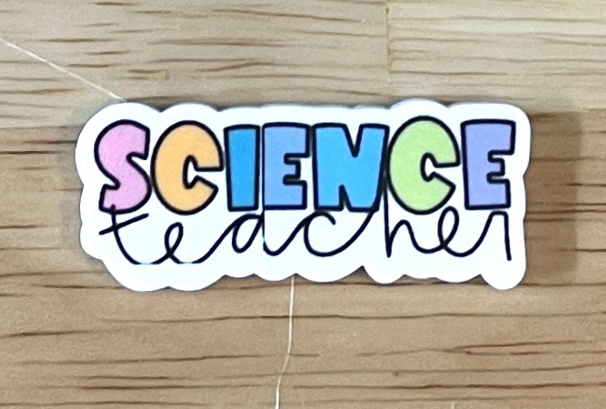 Science Teacher  - Resin Planar Flatback Acrylic Embellishment