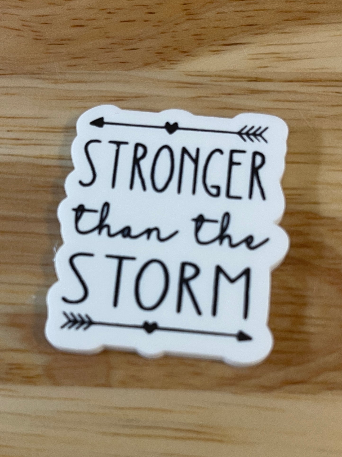 Stronger Than The Storm - Resin Planar Flatback Acrylic Embellishment