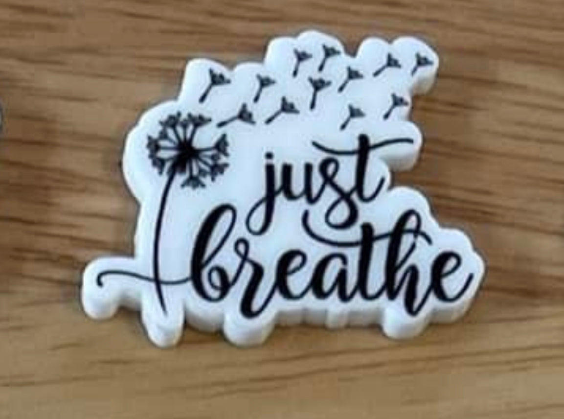 Just Breathe Dandelion - Resin Planar Flatback Acrylic Embellishment