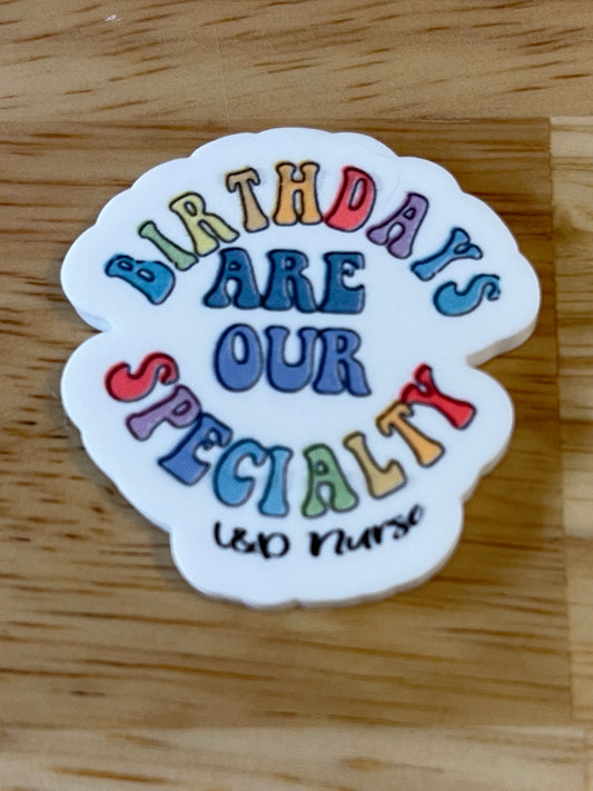 Birthdays are our Specialty, L&B Nurse - Resin Planar Flatback Acrylic Embellishment