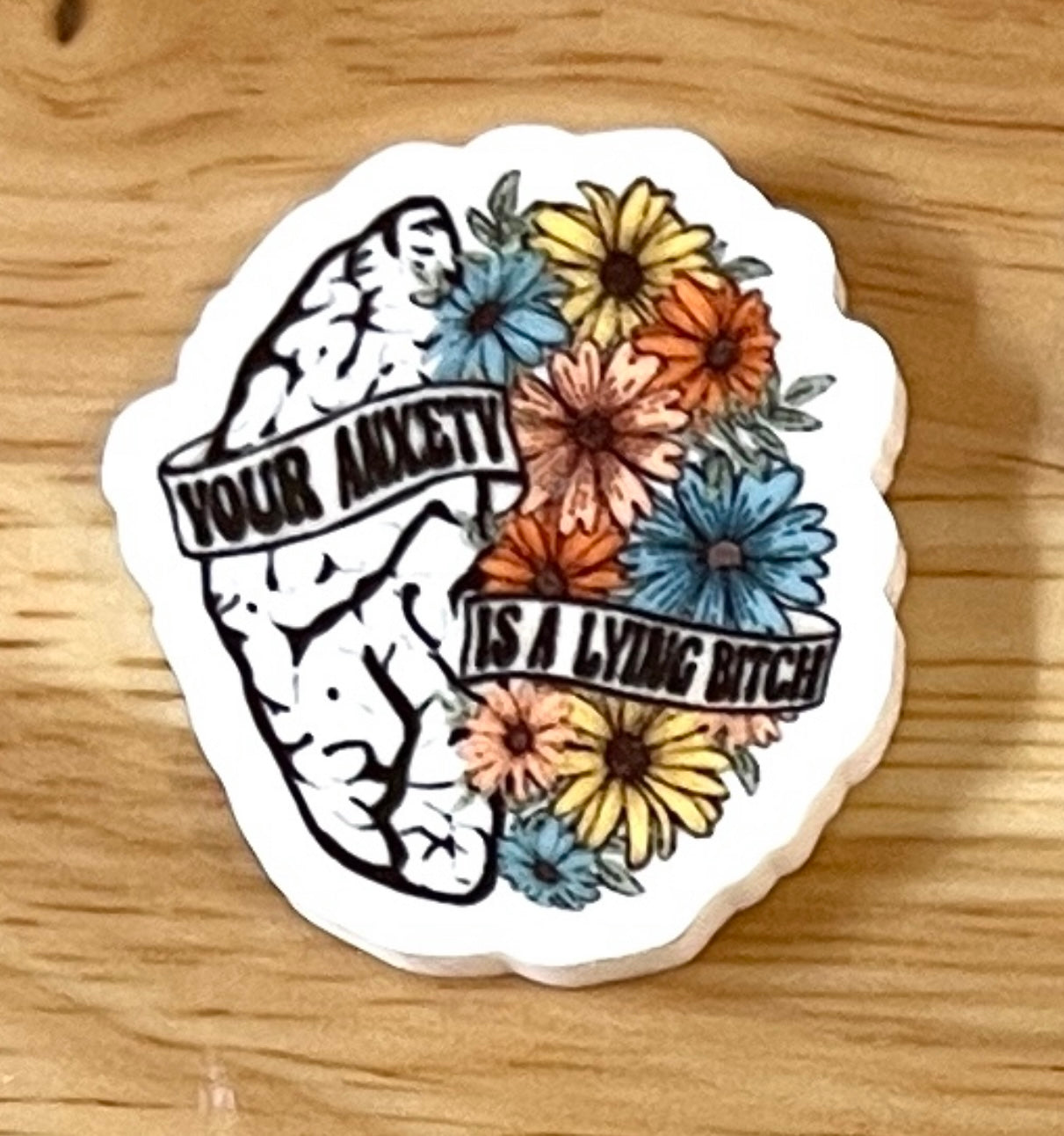 Your Anxiety is a Lying Bitch - Resin Planar Flatback Acrylic Embellishment