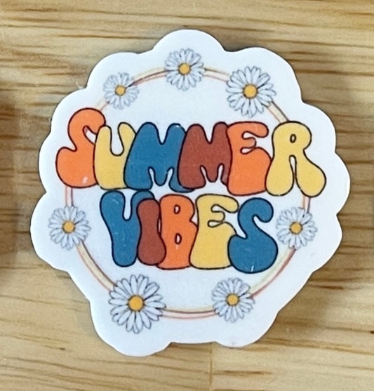 Summer Vibes - Resin Planar Flatback Acrylic Embellishment