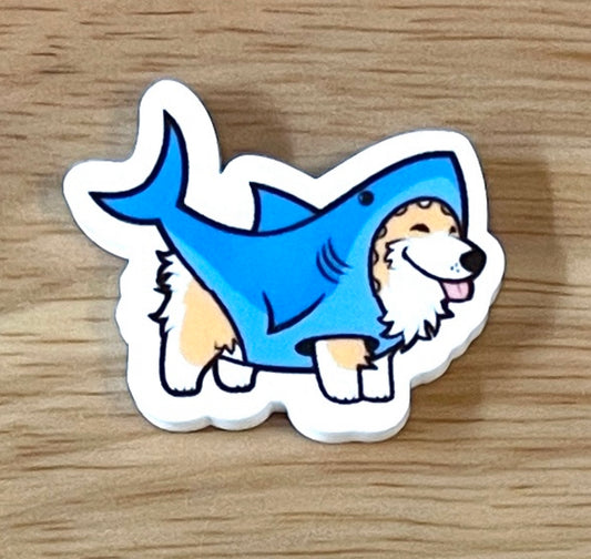 Shark Dog - Resin Planar Flatback Acrylic Embellishment