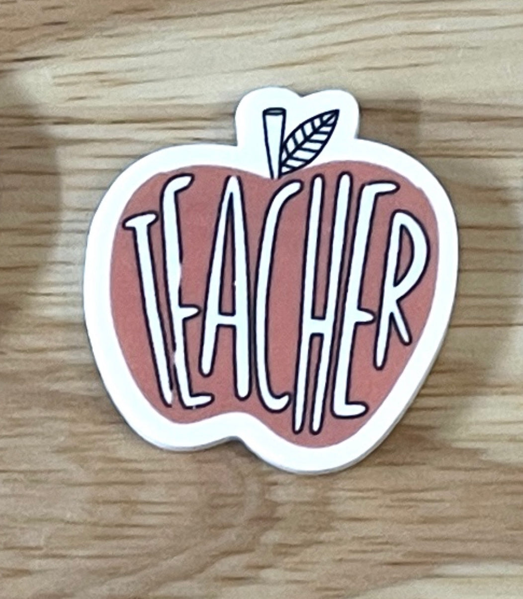 Teacher Apple - Resin Planar Flatback Acrylic Embellishment