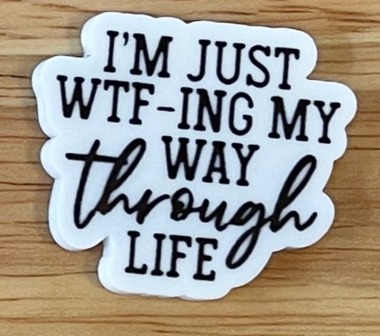 I'm Just Wtf'ing My Way Through Life - I Resin Planar Flatback Acrylic Embellishment