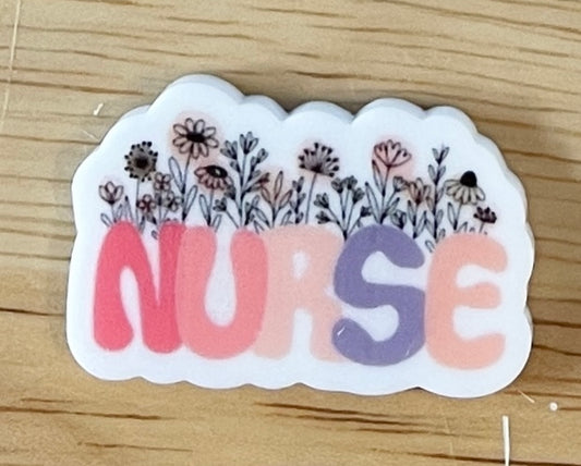 Flower Nurse - I Resin Planar Flatback Acrylic Embellishment