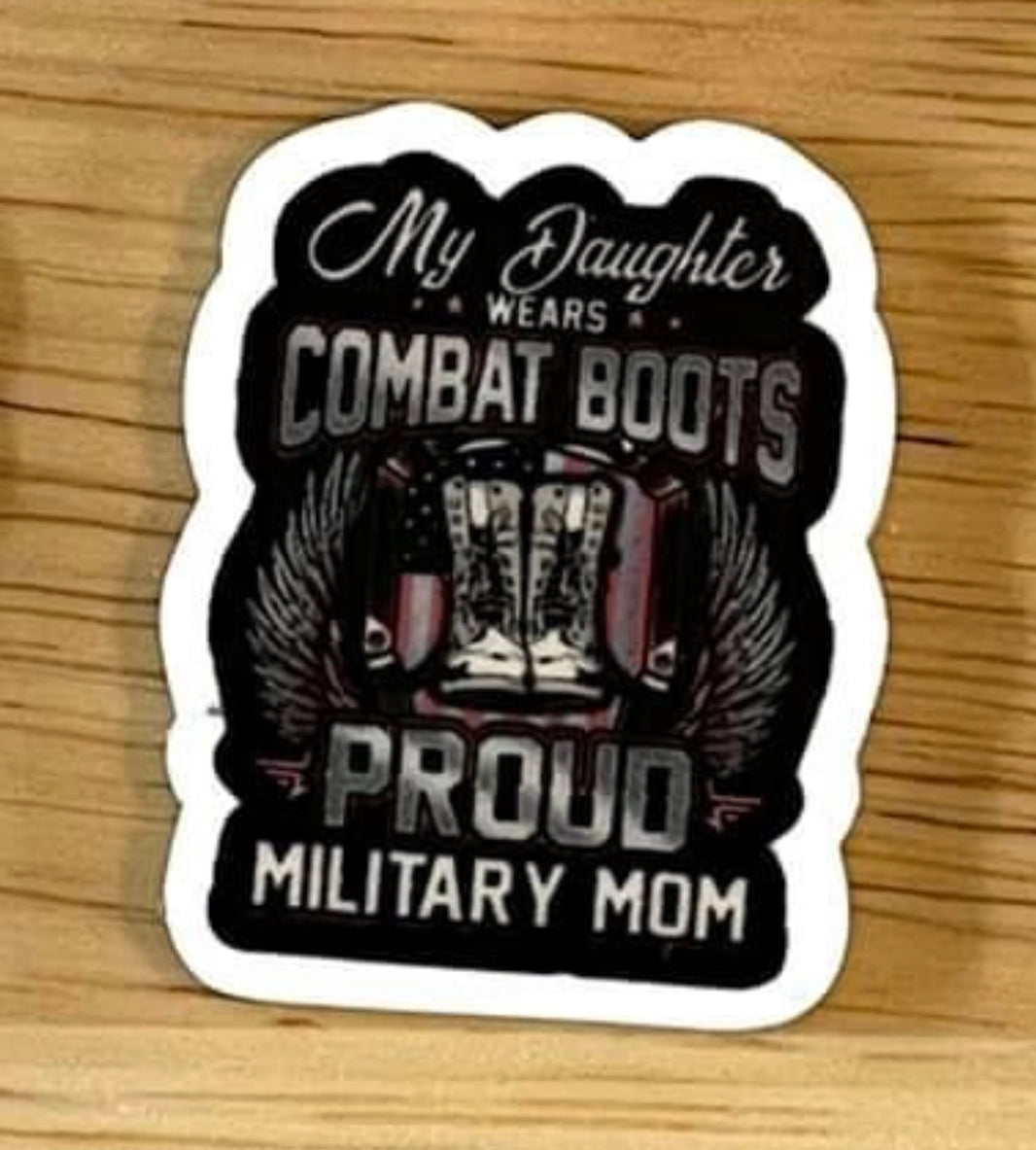 My Daughter Wears Combat Boots - I Resin Planar Flatback Acrylic Embellishment