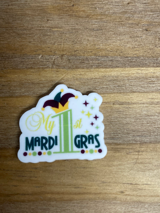 My 1st Mardi Gras - Resin Planar Flatback Acrylic Embellishment