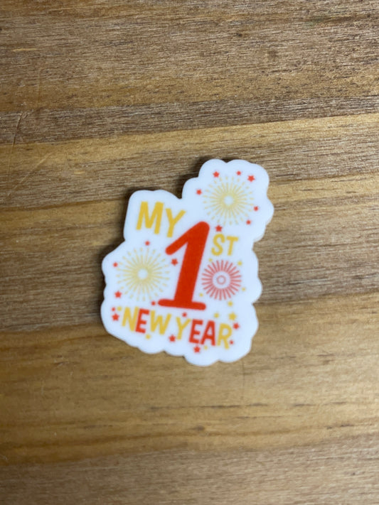 My 1st New Years - Resin Planar Flatback Acrylic Embellishment