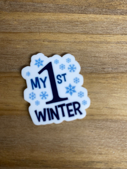 My 1st Winter - Resin Planar Flatback Acrylic Embellishment