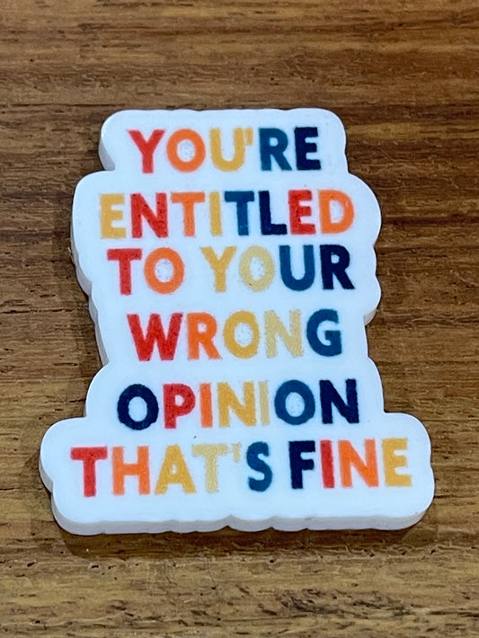 You're entitled to your wrong opinion thats fine   - Resin Planar Flatback Acrylic Embellishment