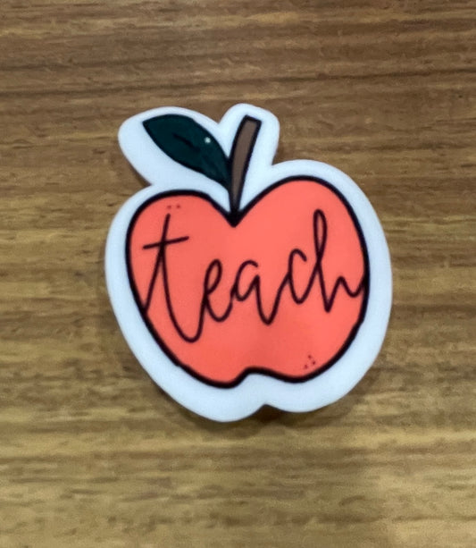 Teach Apple - Resin Planar Flatback Acrylic Embellishment