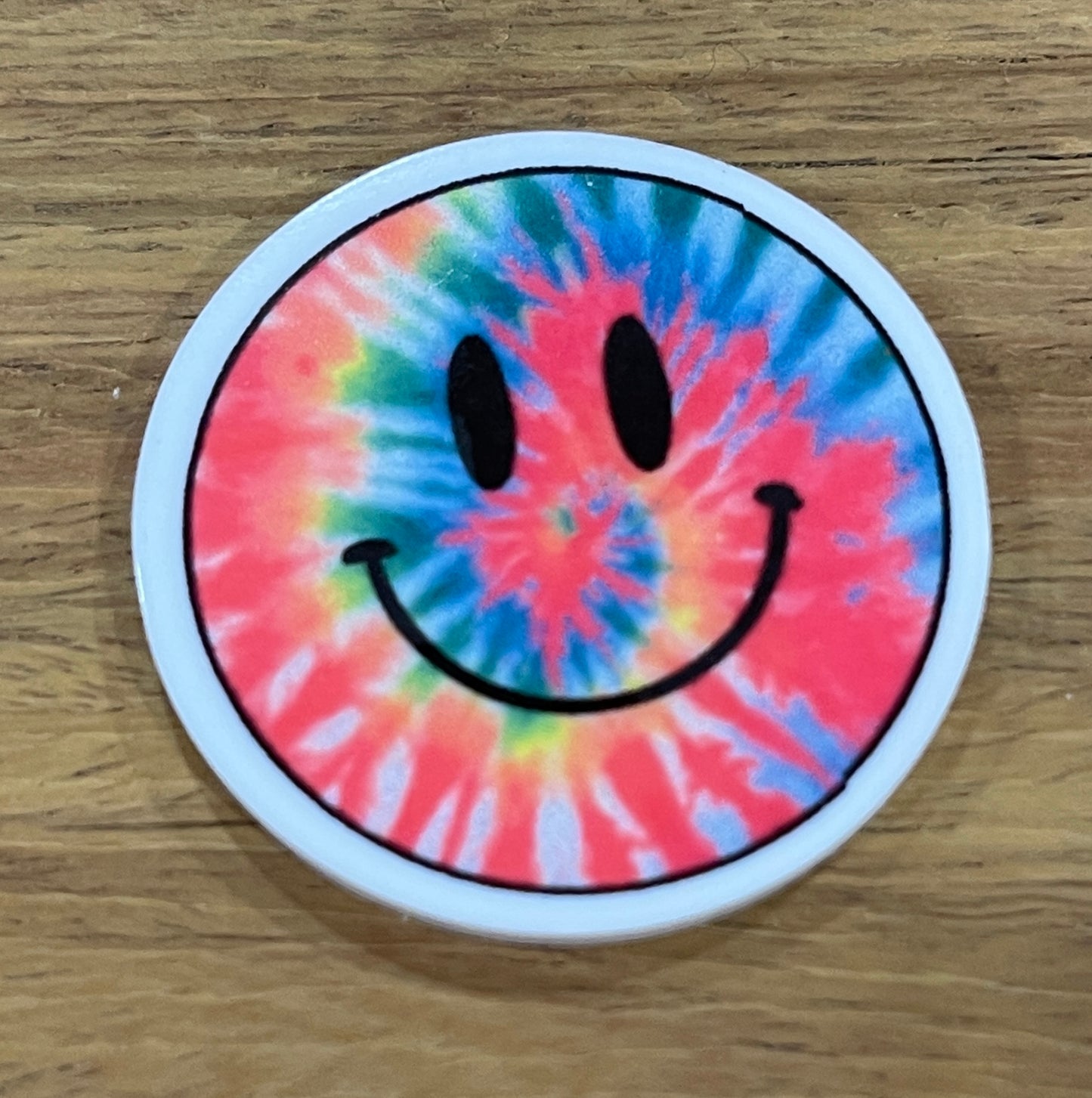 Tye Dye Smile - Resin Planar Flatback Acrylic Embellishment