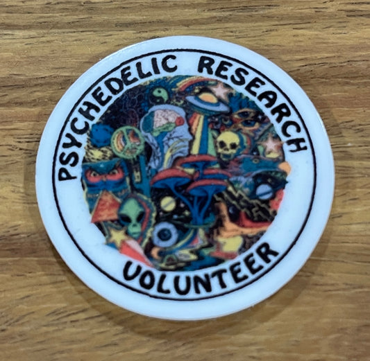 Psychedelic Research Volunteer  - Resin Planar Flatback Acrylic Embellishment