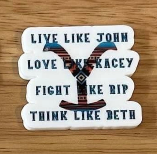 Live Love Fight YS - Resin Planar Flatback Acrylic Embellishment