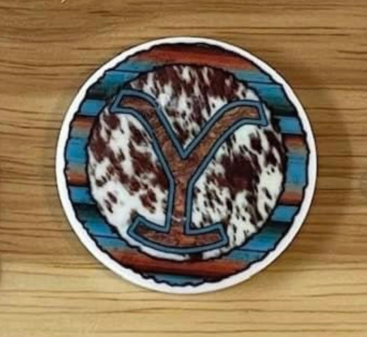 Leopard YS Circle - Resin Planar Flatback Acrylic Embellishment