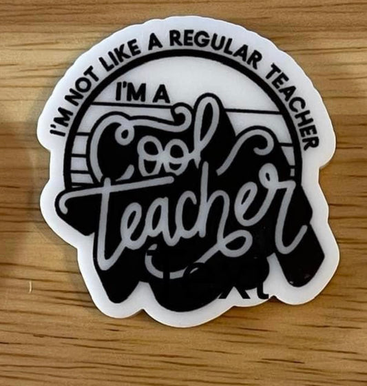 Im A Cool Teacher - Resin Planar Flatback Acrylic Embellishment