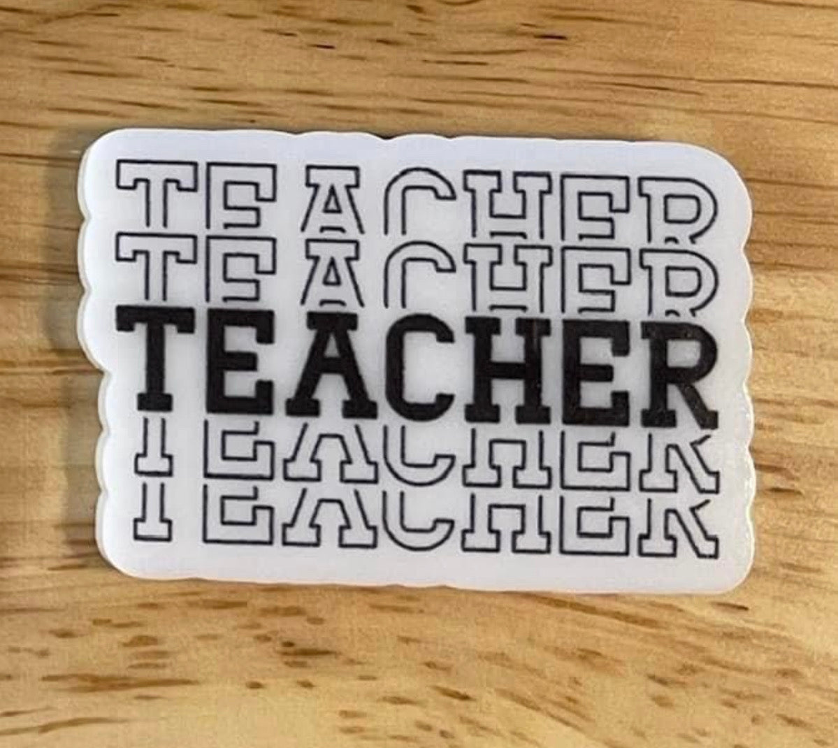 Teacher X 5 - Resin Planar Flatback Acrylic Embellishment