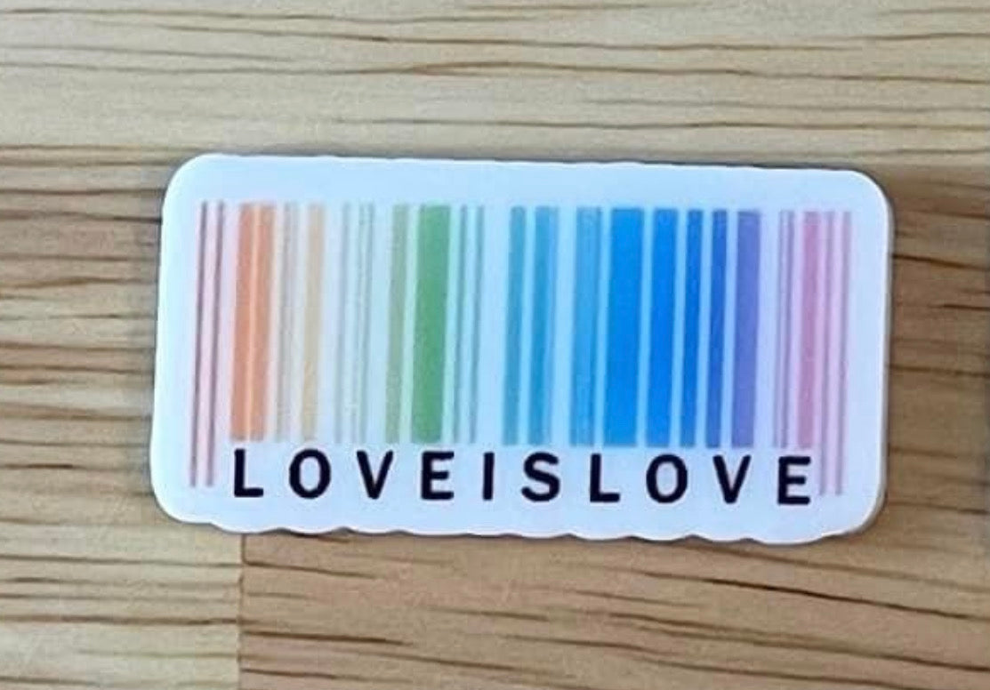 Love is Love Barcode - Resin Planar Flatback Acrylic Embellishment