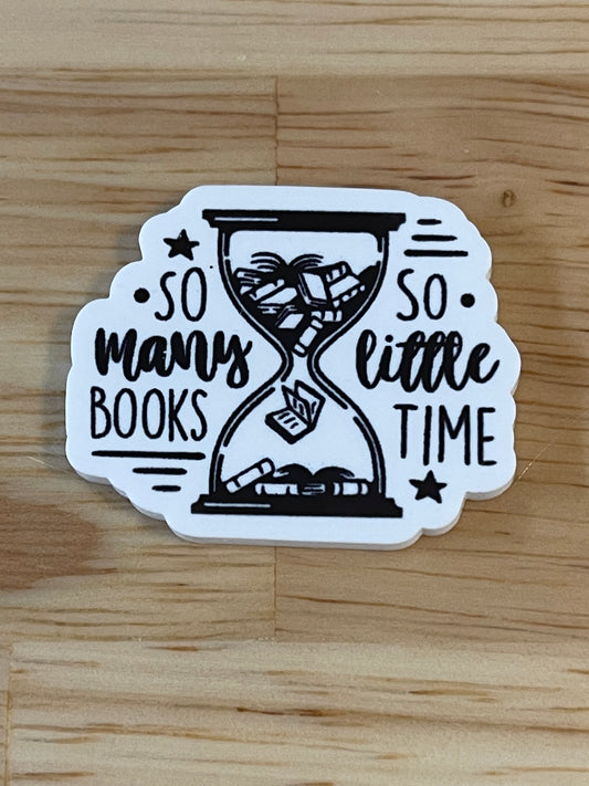 So many books so little time - I Resin Planar Flatback Acrylic Embellishment