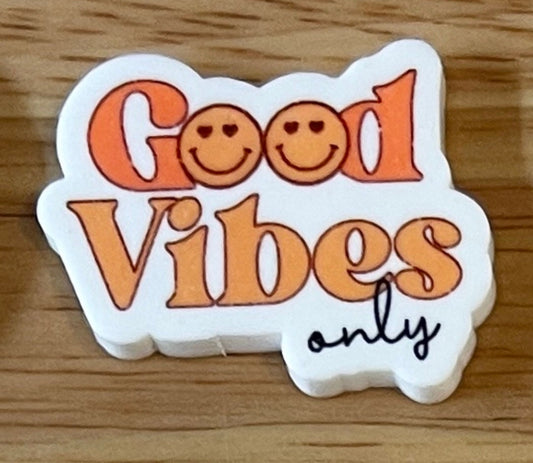 Good Vibes - Planar Resin Flatback Acrylic Embellishment